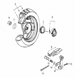 REAR WHEEL, REAR BRAKE