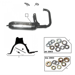 MUFFLER, MAIN STAND, BEARING STEERING STEM