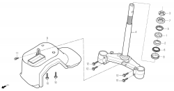 FRONT MUD GUARD, STEERING STEM