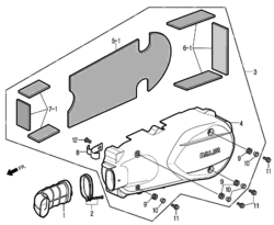 Motordeckel links