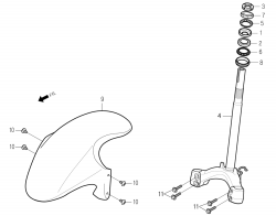 FRONT FENDER / STEERING STEM