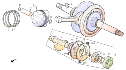 CRANKSHAFT, PISTON