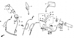 HANDLE LEVER, SWITCH, CABLE, MIRROR