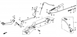 BRAKE PEDAL, CHANGE PEDAL, KICK STARTER