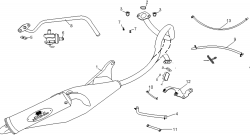 EXHAUST MUFFLER FOR 4-STROKE ENGINE