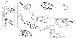 Bremse vo. Lenker, Griffe, Schalter, Spiegel