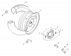 REAR WHEEL, DRUM BRAKE