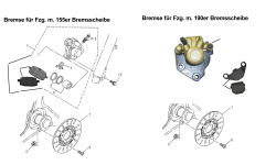 Bremsscheibe, Bremssattel vo.