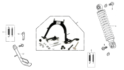 STAND, REAR SHOCK ABSORBER