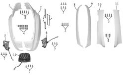 REAR COVER, SIDE COVER, TAIL LIGHT, REAR SIGNAL