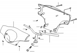 HEAD SHELL, HANDLE BAR, SPEEDOMETER COVER
