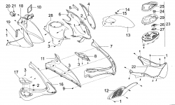 FRONT PLASTIC PARTS, METER