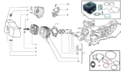 CYLINDER, HEAD, PISTON, FAN COVER