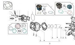 CYLINDER HEAD, CYLINDER, PISTON