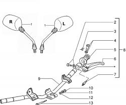 LH HANDLE, MIRROR