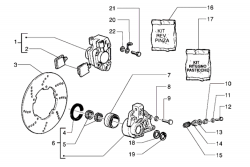 Bremssattel, Bremsscheibe vo.