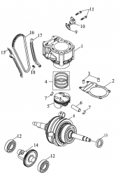 CYLINDER, CRANKSHAFT