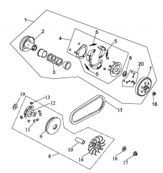 CLUTCH,V- BELT, VARIO