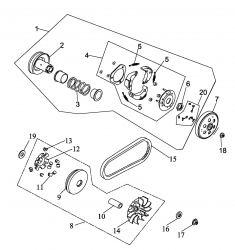 CLUTCH,V- BELT, VARIO