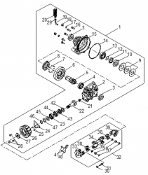 REAR AXLE GEAR CASE ASSY