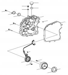 Lichtmaschine, Motorgehäusedeckel rechts
