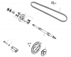 CHAIN, BRAKE DISK, REAR AXLE