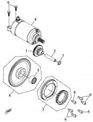 STARTING MOTOR, STARTING CLUTCH