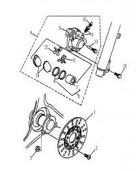 Bremsscheibe / Bremszange