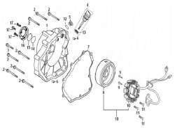 RH CRANKCASE COVER, GENERATOR
