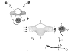 Head Light, Head Cover, Mirror, Speedometer
