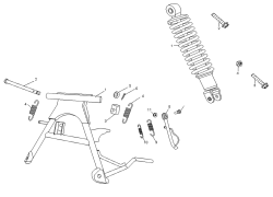 STAND, REAR SHOCK ABSORBER