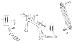 STAND, REAR SHOCK ABSORBER