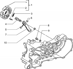 REAR BRAKE SHOE ASSY