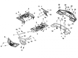 REAR LUGGAGE RACK, FRONT BUMPER