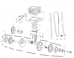 CRANKSHAFT, PISTON, CYLINDER