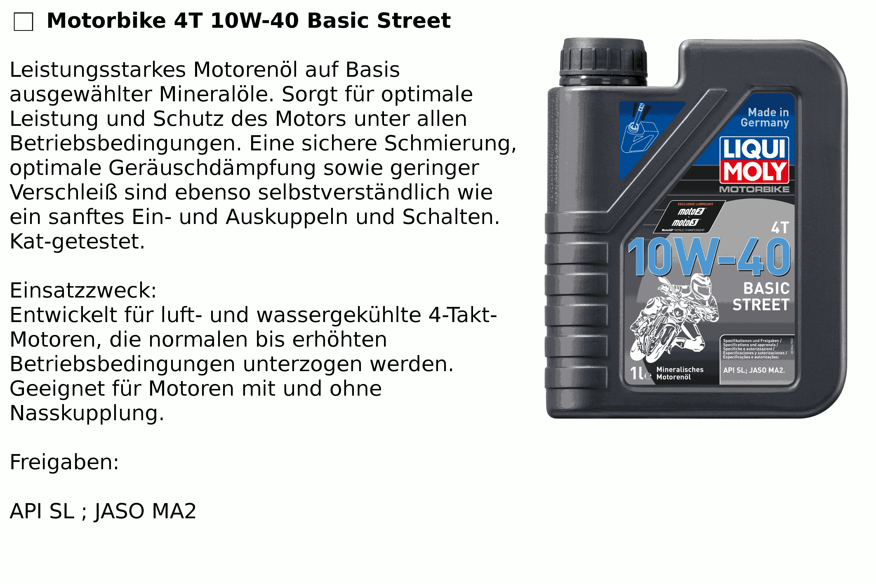 4T 10W-40 Basic Street