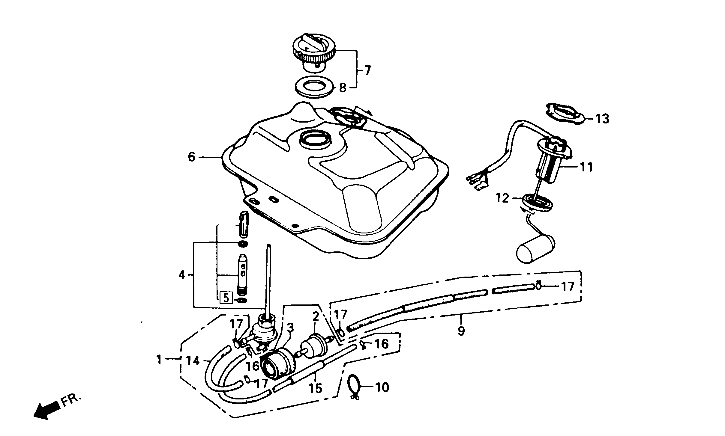 Ersatzteile Daelim Tapo 50 ab BJ2000 Benzintank