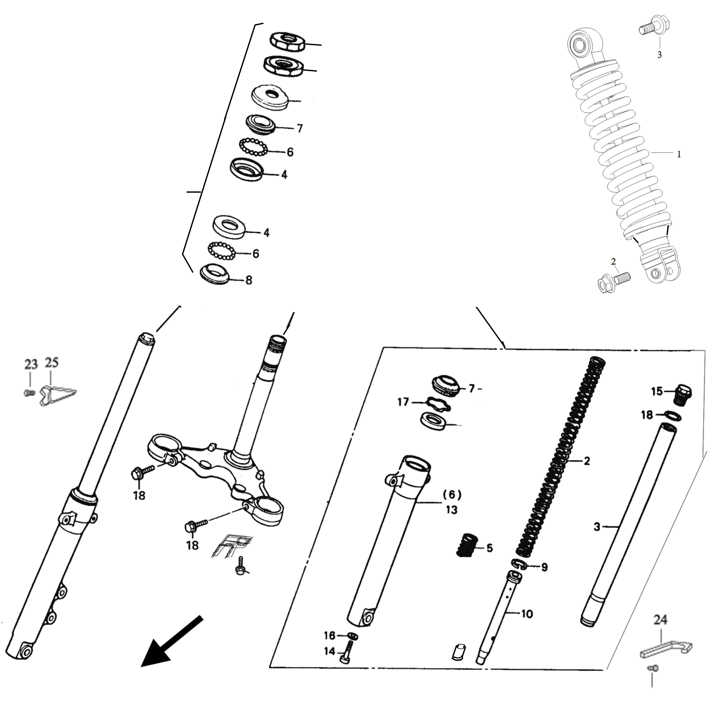 front fork shock absorber