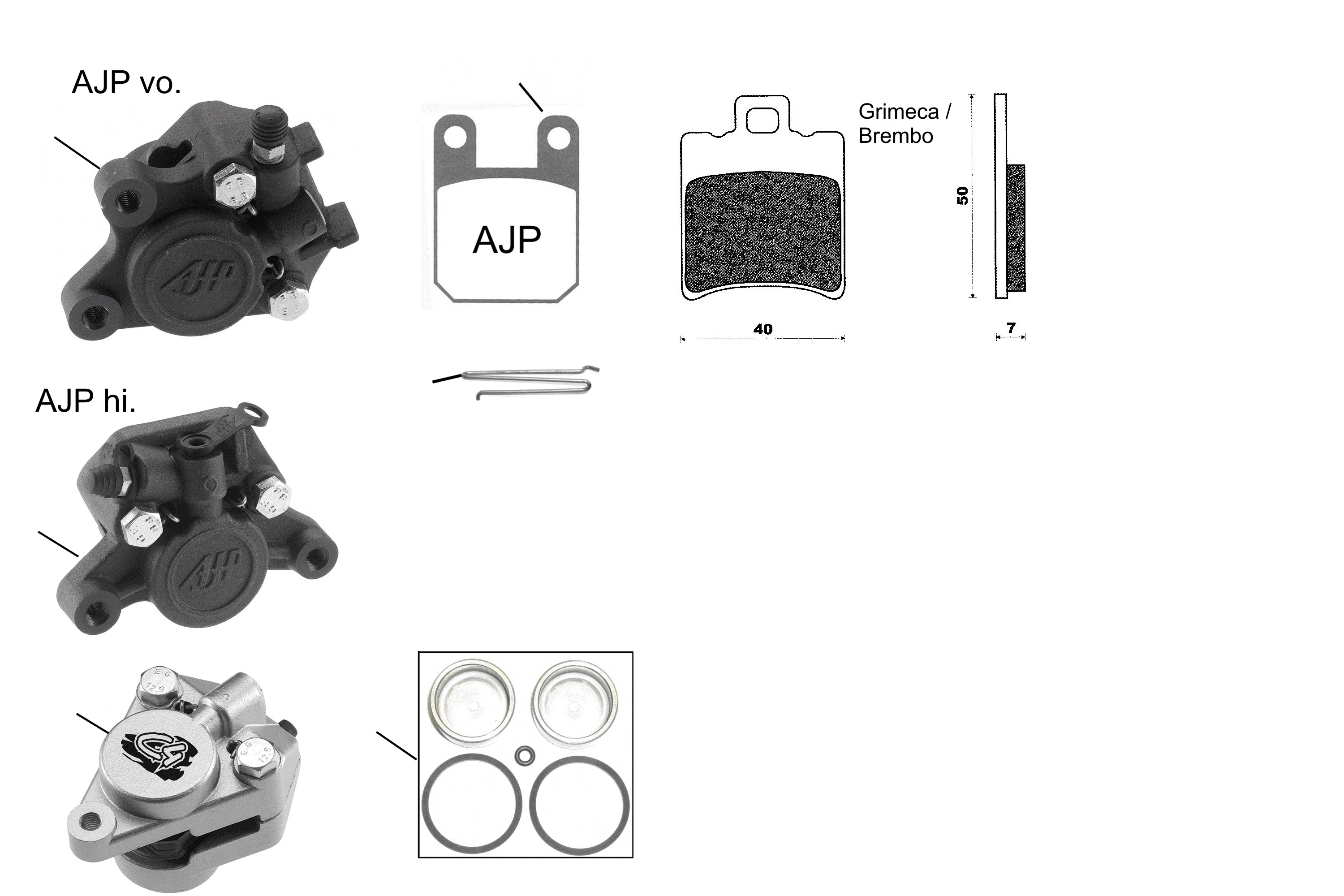 Bremssattel Bremsbeläge Sinter für Peugeot Speedfight 3, Hyosung GT