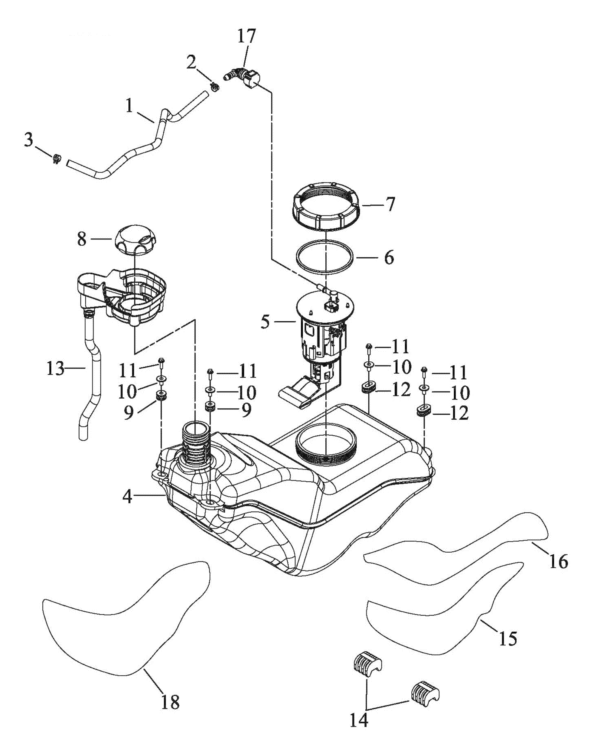 Benzinfilter, Tank, Baugruppen Aufbau/Fahrgestell, CYR 451, CYR, Quad  Ersatzteile