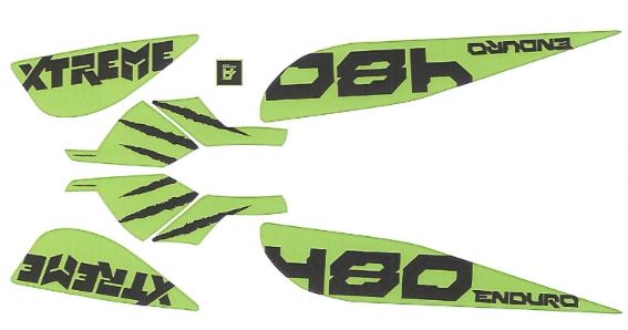 ACC-72115-A12-0MJ-1 Dekorsatz Xtreme 480 Enduro grün