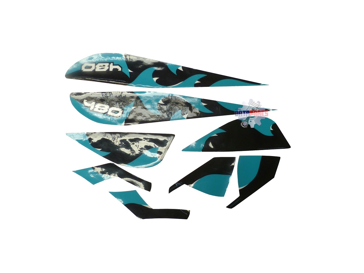 ACC-72115-A20-0MJ-2 Aufklebersatz Xtreme 480 Supermoto blau