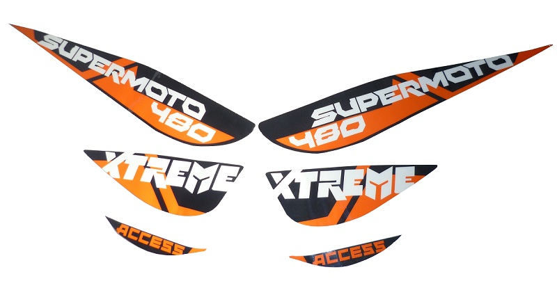 ACC-72115-A20-0MJ Aufklebersatz Xtreme 480 Supermoto orange