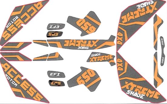 ACC-72115-A40-0MJ-2 Dekorsatz SHADE Xtreme 650 grau