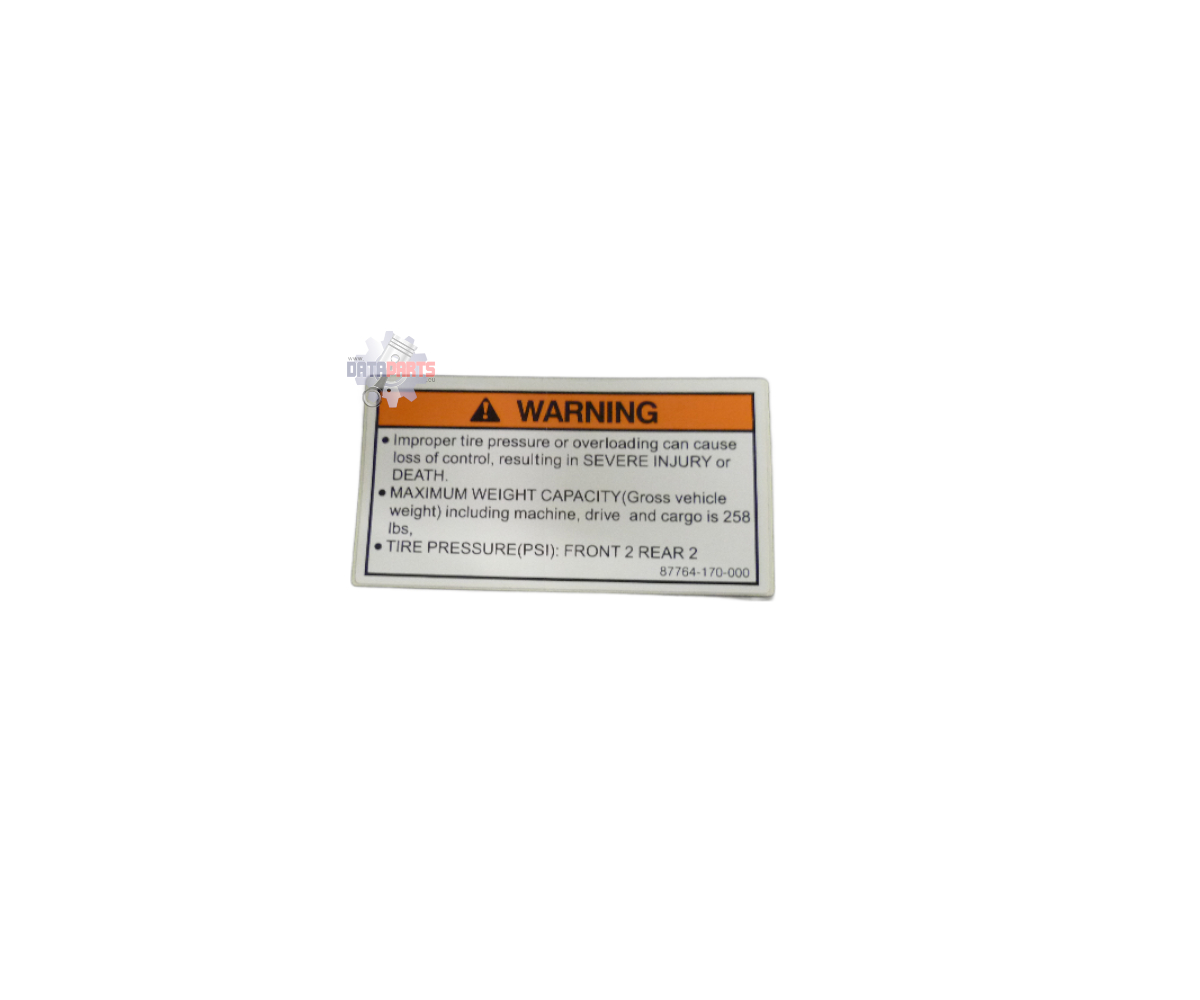 AEO-87864170-000 Aufkleber Reifendruck/ Zuladung Mk