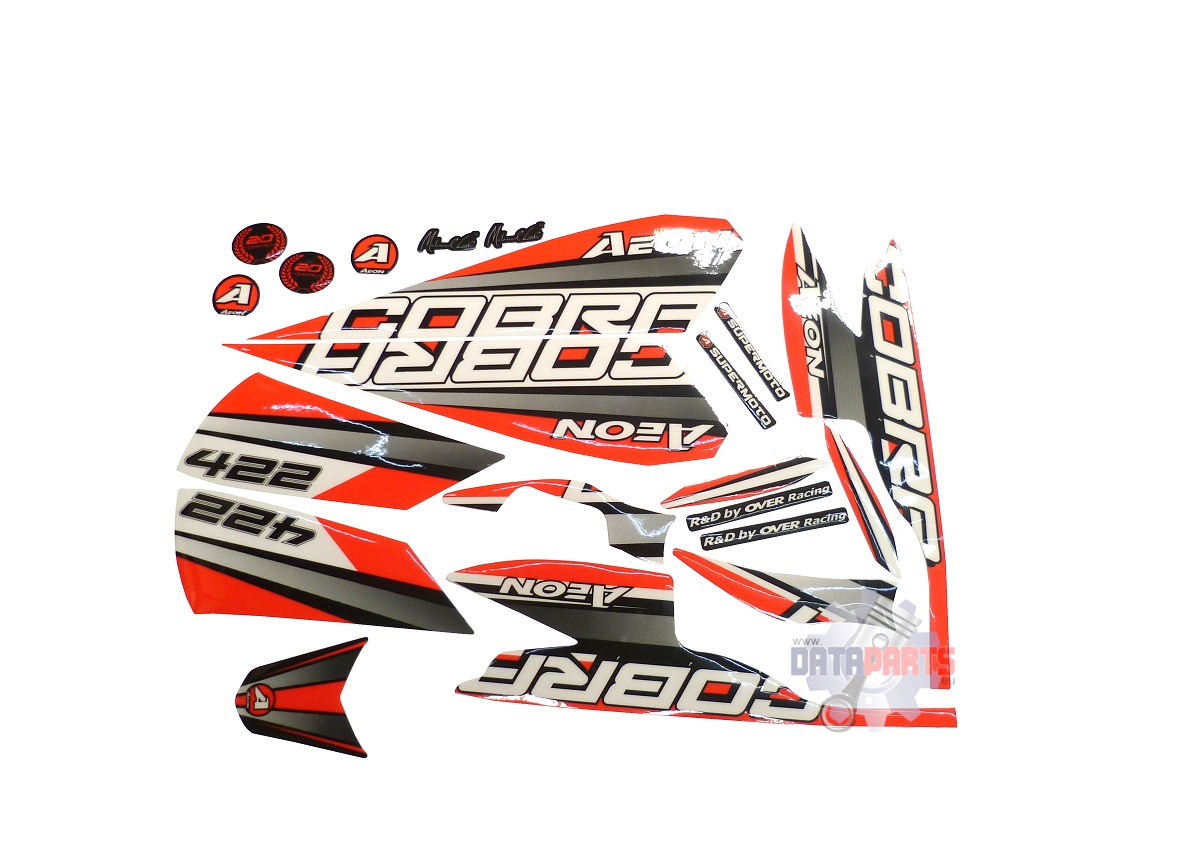 AEO-99700270-179 Aufklebersatz Cobra SM 400/422 neon rot