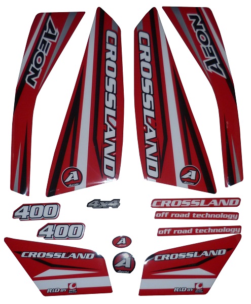 AEO-99700300-507 Aufklebersatz rot Crossland RX/X4 400