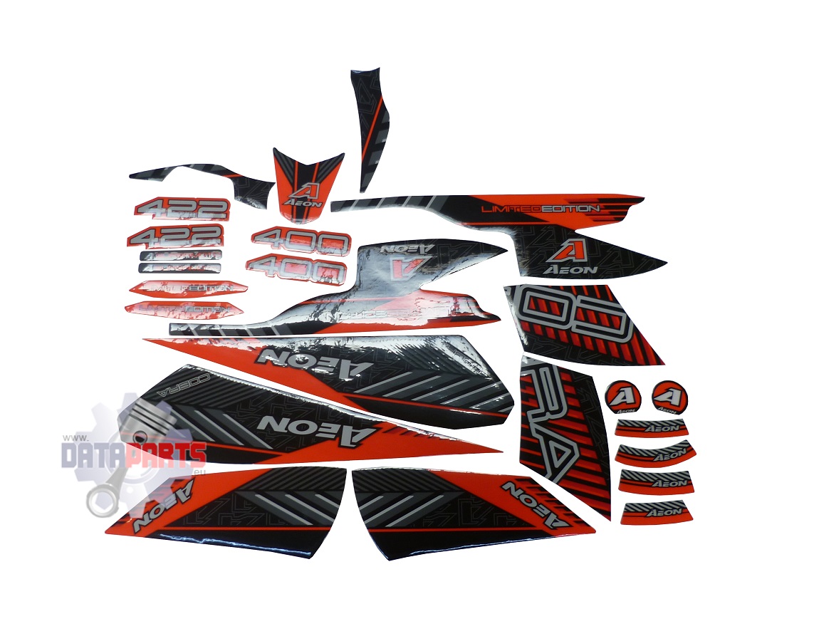 AEO-99700630-179 Aufklebersatz Cobra 422 LE neon rot