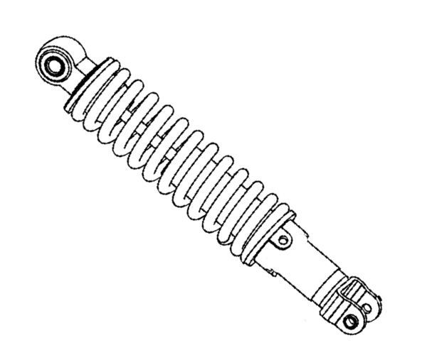 ALG-1610-9684 Federbein 280mm verstärkt nicht verstellbar