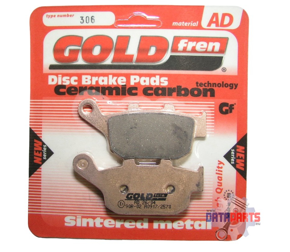 REAR BRAKE PADS GOLDFREN SEMI-METAL 306 AD